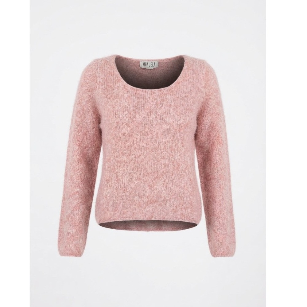 Marella Pastel Pink Mohair Cotton Soft Lightweight Old Money Sweater sz M